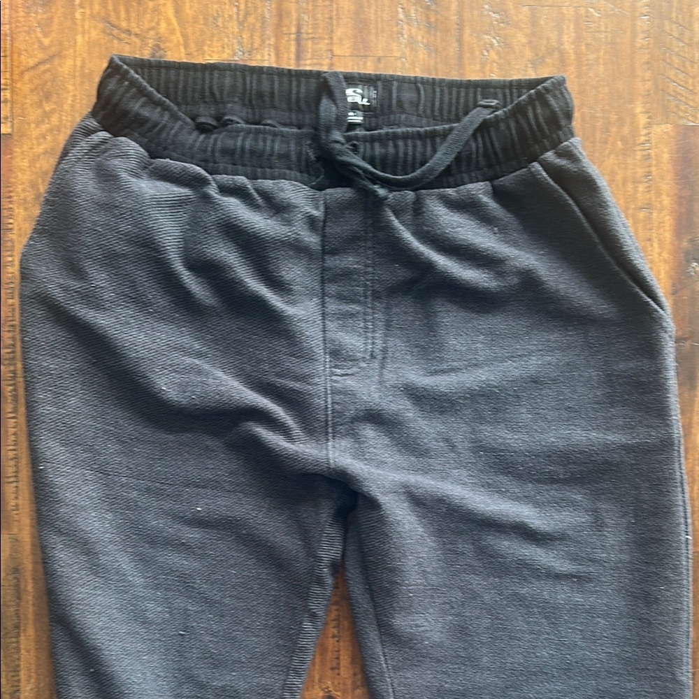 Black Relaxed Fit Joggers with Elastic Waistband